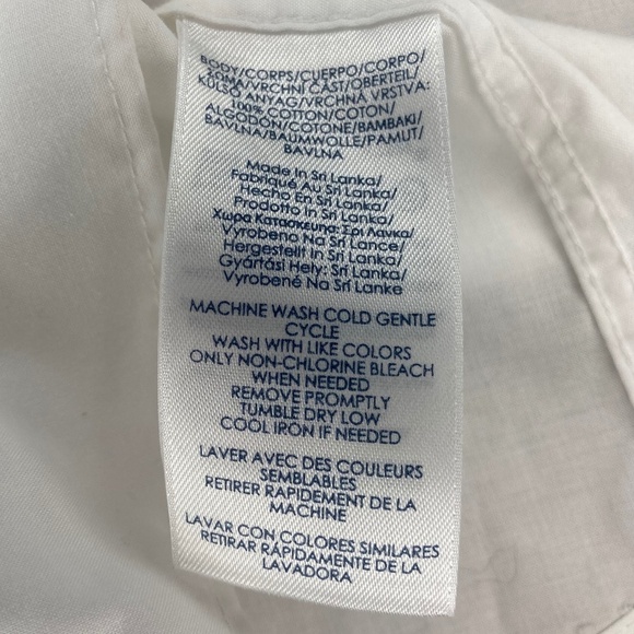 Chaps Petite Button-Up Shirt | White | Size S - Picture 4 of 6